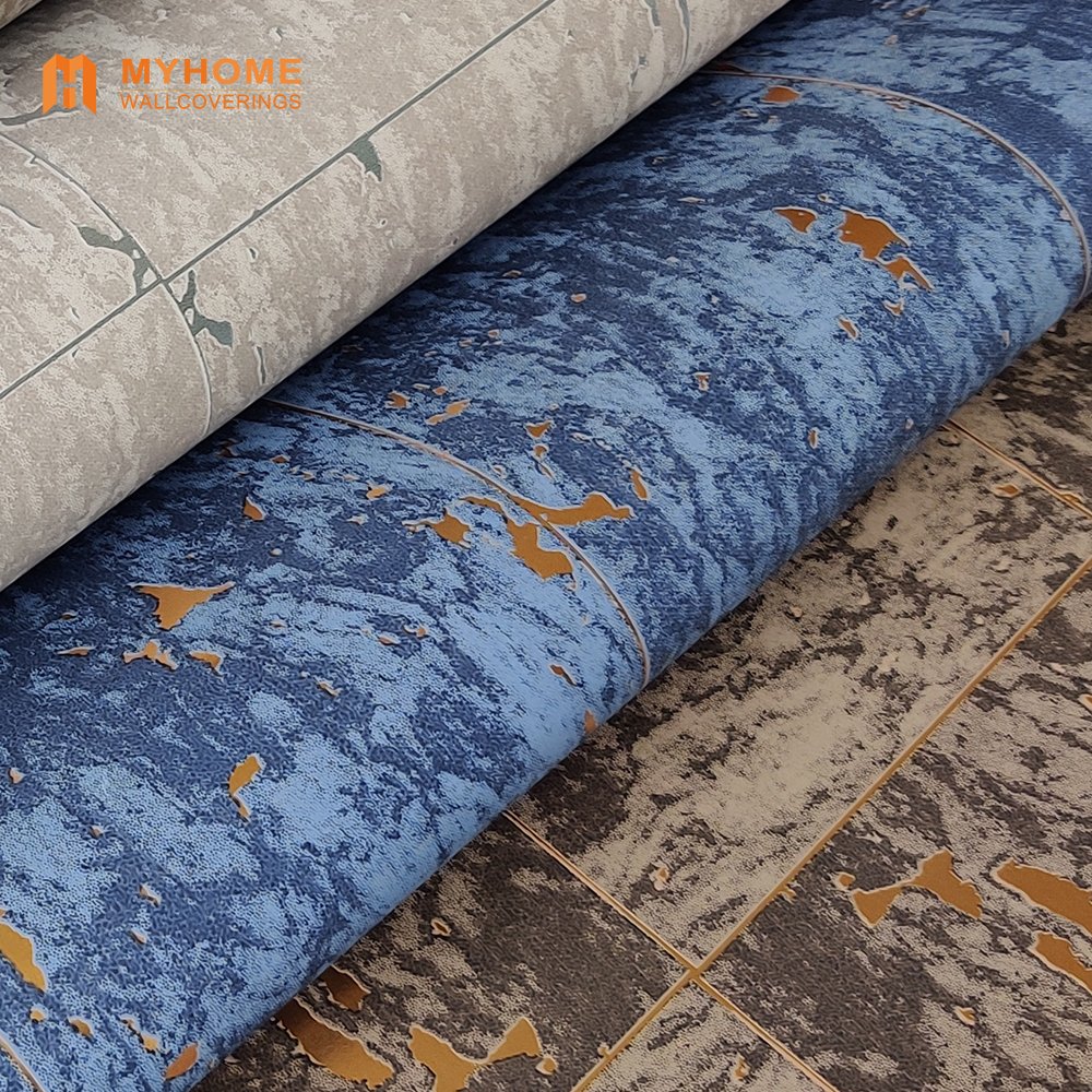 Modern Luxury Textured Metallic 3D Wallpaper For Living Room