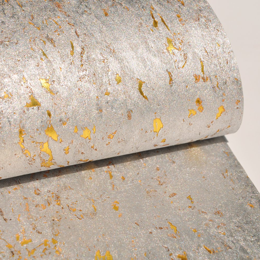 MYWIND 5.5*0.91M/ROLL New color Silver Gold Nordic style Real Cork Metallic Wallpaper For Home Decoration