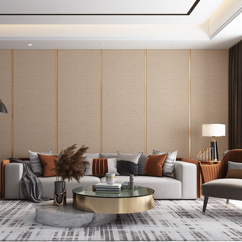 European Rhombus Wallpaper Rolls High-end Suede Non-woven Wall paper Living Room Bedroom Wallpaper 3d Home Decoration