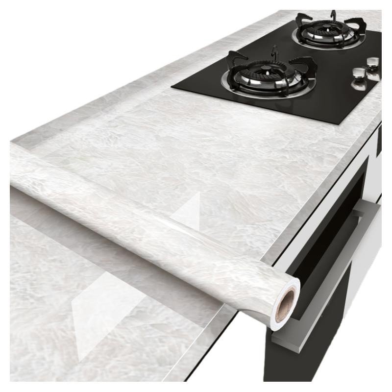 Glossy Peel and Stick Self Adhesive Removable Waterproof Marble Wallpaper for Cabinet Furniture Kitchen Viny Film