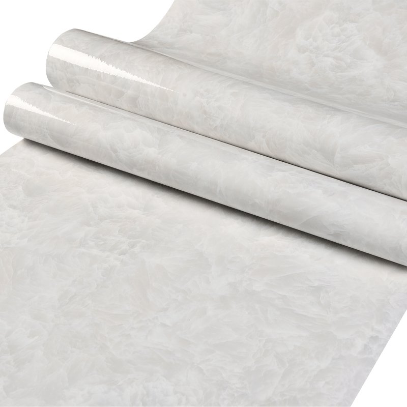 Glossy Peel and Stick Self Adhesive Removable Waterproof Marble Wallpaper for Cabinet Furniture Kitchen Viny Film