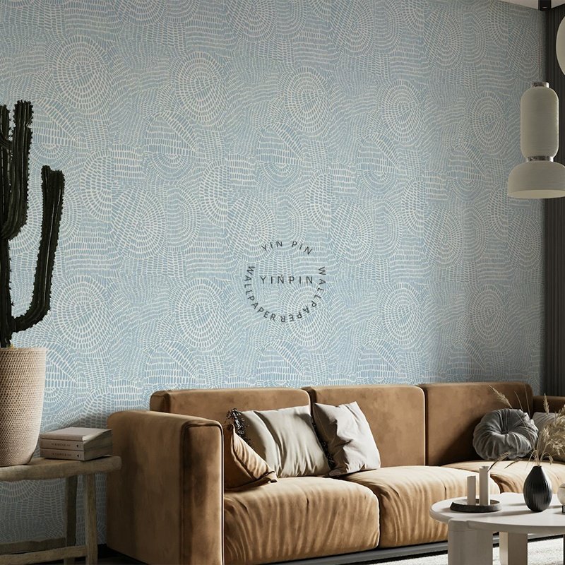 Bright blue dots on the wall abstract art wall murals 3d wallpaper