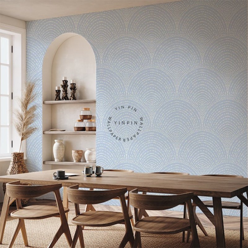 Bright blue dots on the wall abstract art wall murals 3d wallpaper