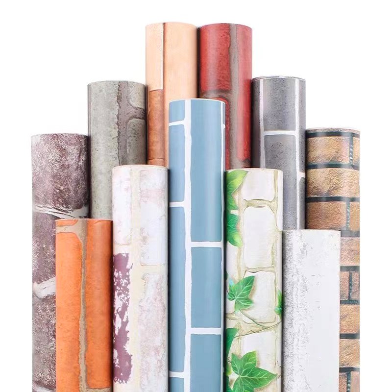3d self adhesive printing antique accent vinyl wallpaper kitchen cabinet