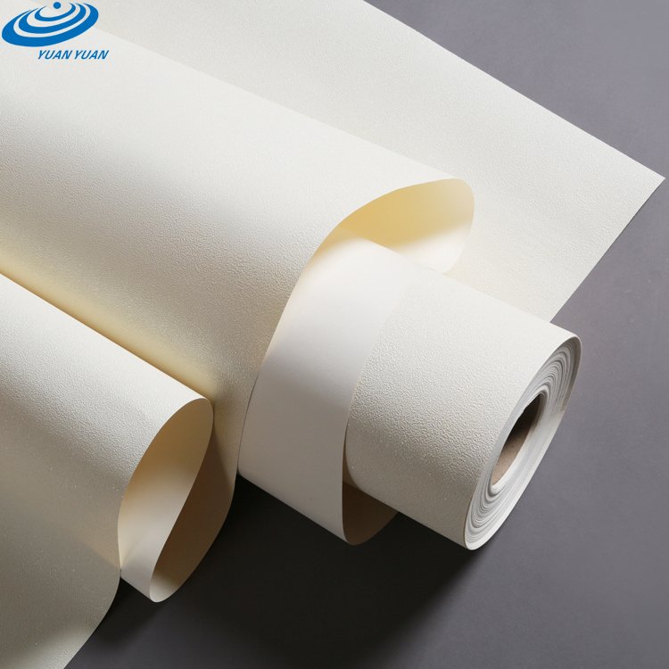 Eco-solvent Home Decoration Blank Printable Printing PVC Textured Wallpaper Raw Material Wall Paper Rolls