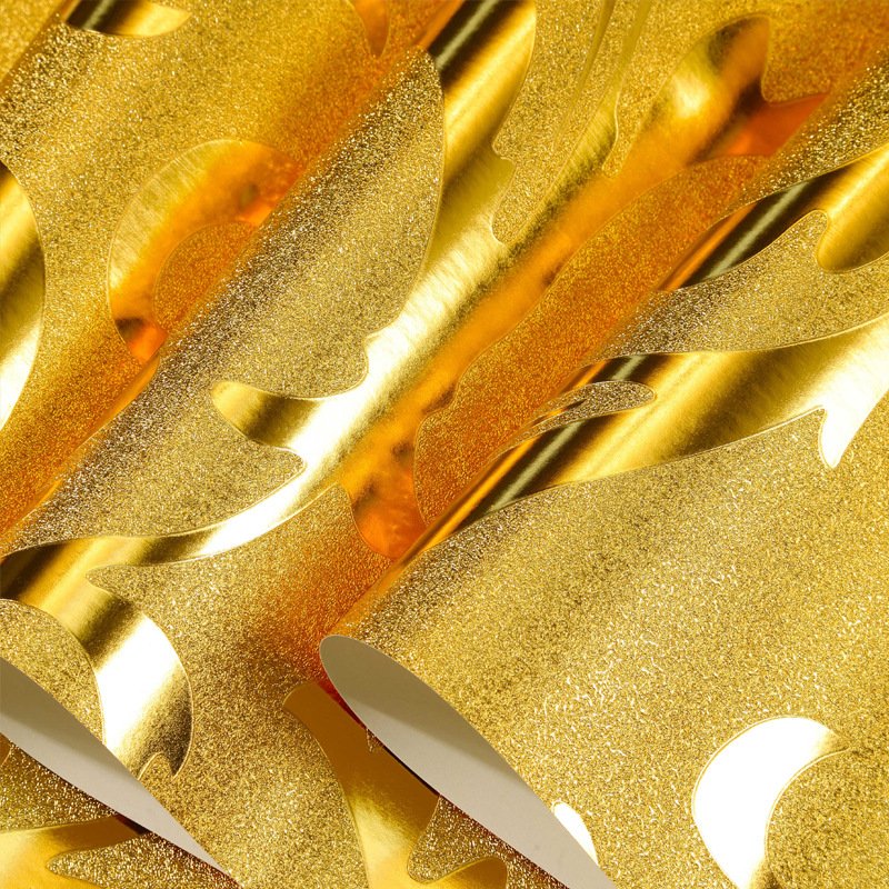 wallpaper gold foil pvc rolls factory in china wall papaper water and flam resistance wall panels sticker adhesion wallpaper