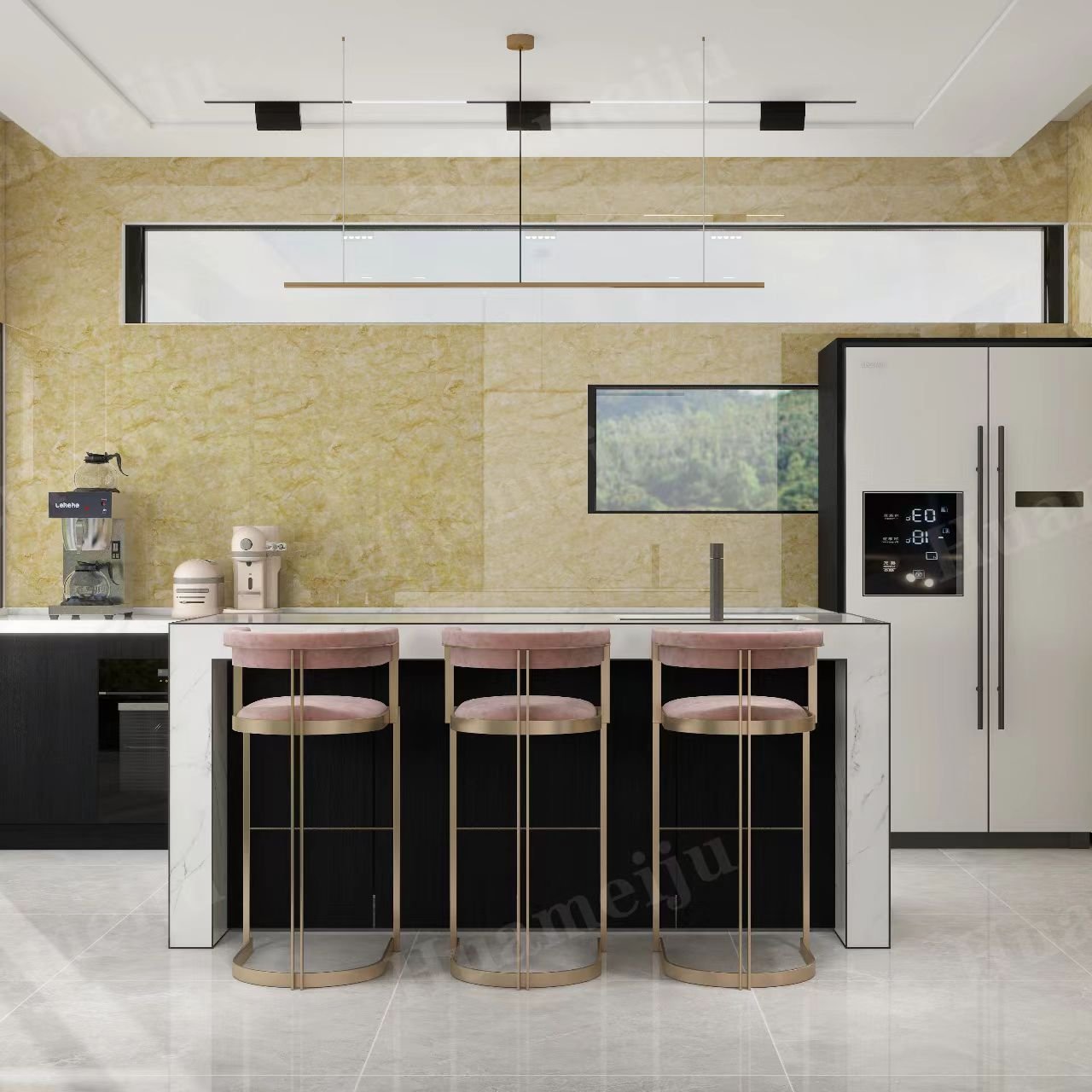 Modern Marble Film Decorative Wallpaper rolls Self-Adhesive With Embossed Surface For Wall Furniture & Door Decoration