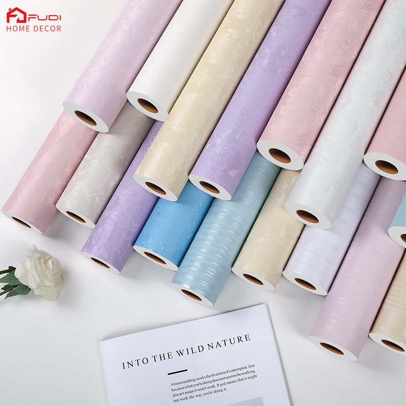 FuDi A005-7 Retro Classic 3D Textured Custom Mural Damask Classic Light Pink Wallpaper