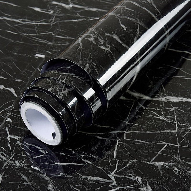 Wallpaper Contact Paper Self Adhesive Custom Marble Modern 3d Kitchen Black 3 Years 1pc/opp Bag Online Technical Support ISO9001
