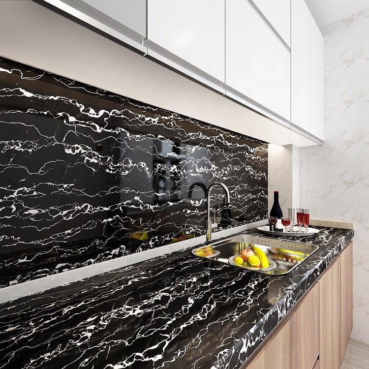 Wallpaper Contact Paper Self Adhesive Custom Marble Modern 3d Kitchen Black 3 Years 1pc/opp Bag Online Technical Support ISO9001