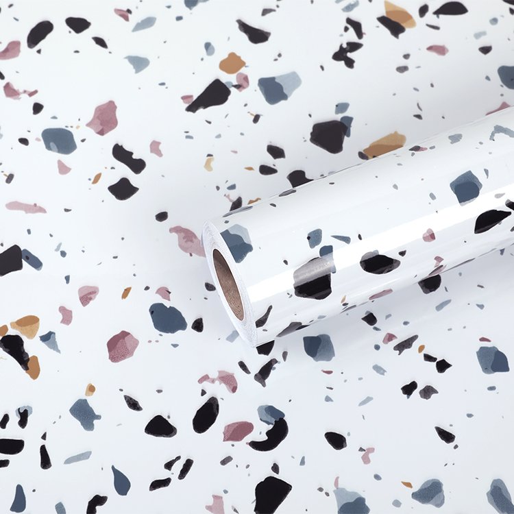 Wholesale multi color 3d modern fireproof marble effect designs wallpaper sticker contact paper