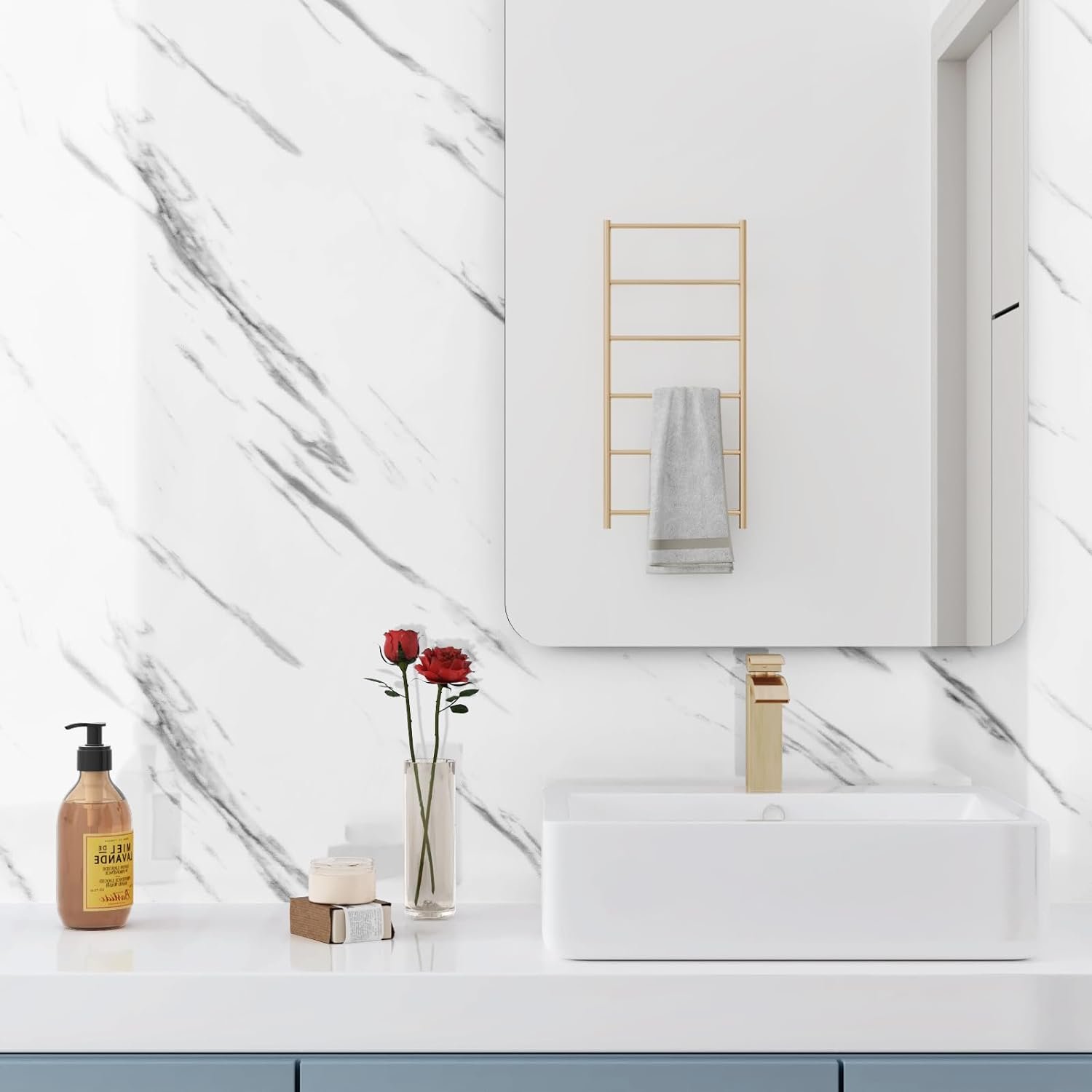 40cm*10m Modern Vinyl Peel And Stick Wallpaper Self Adhesive Wallpaper Rolls Marble Sticker For Restaurant