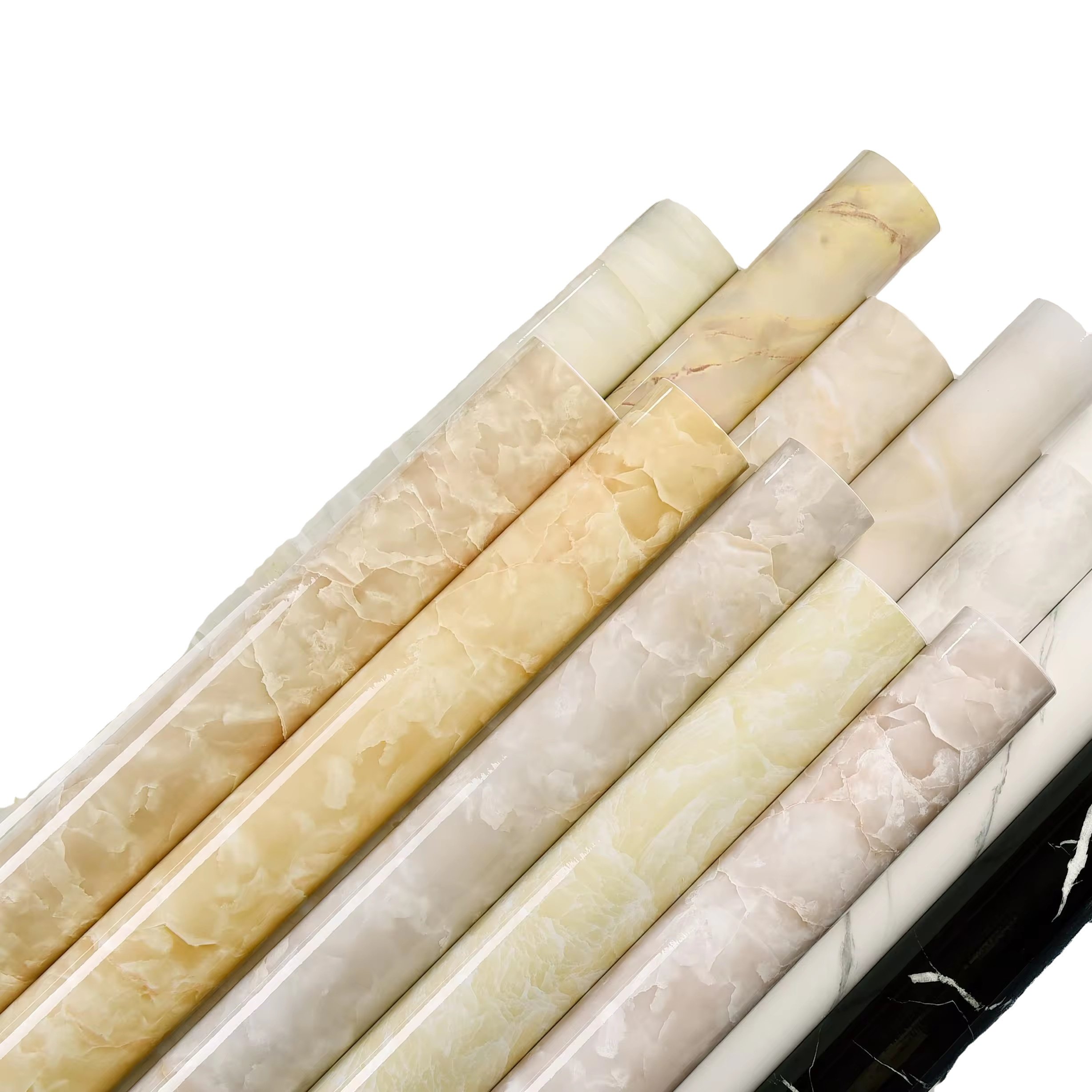 Fashional Self adhesive 3d stone White marble contact paper vinyl waterproof wallpaper for bathrooms glossy wall paper marble
