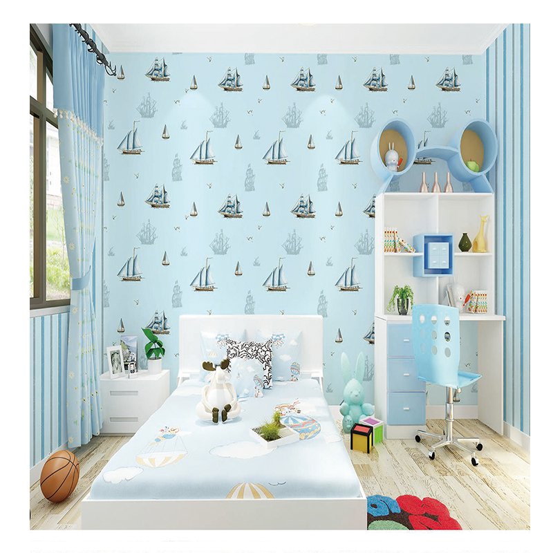Manufacturer Wallpaper Nordic Modern Minimalist Plain Non-woven Wall Paper Bedroom Study Waterproof Wallpaper Rolls