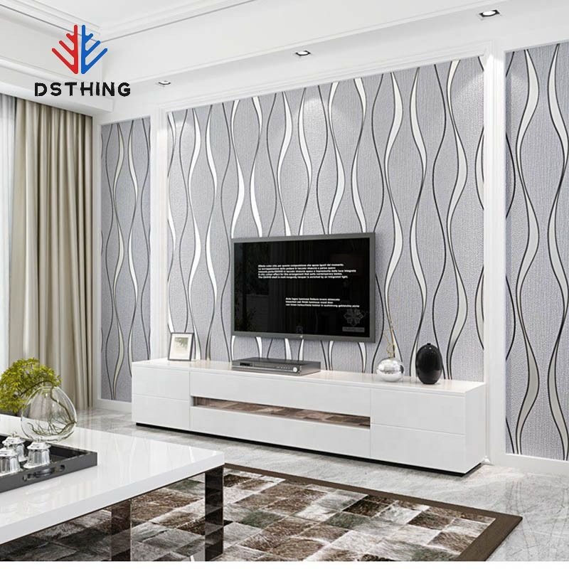AISEN DSTHING Home Decorative Modern Luxury Nonwoven 3d Fabric Bedroom Wall Paper Vinyl Waterproof Wallpaper