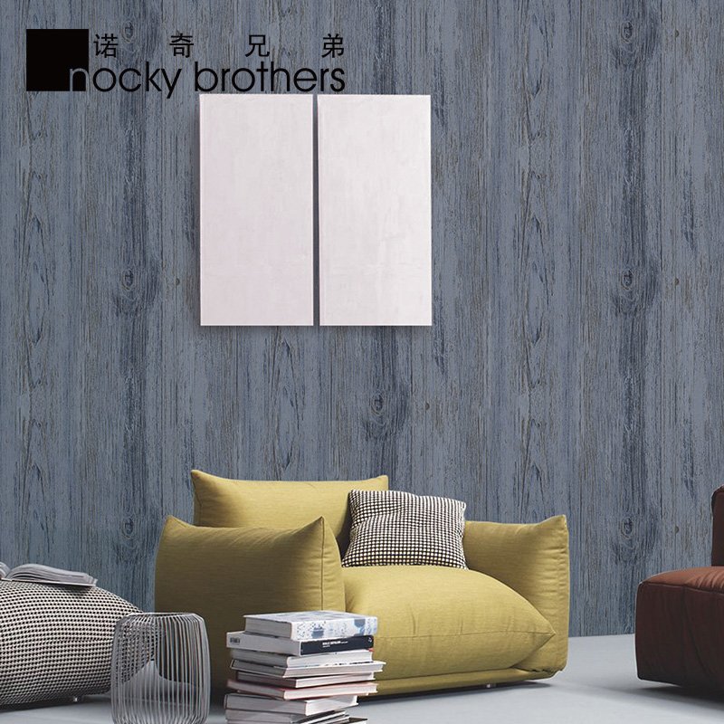 The European vintage wallpaper environmental wood grain wallpaper for Student dormitory TV wall wallpaper