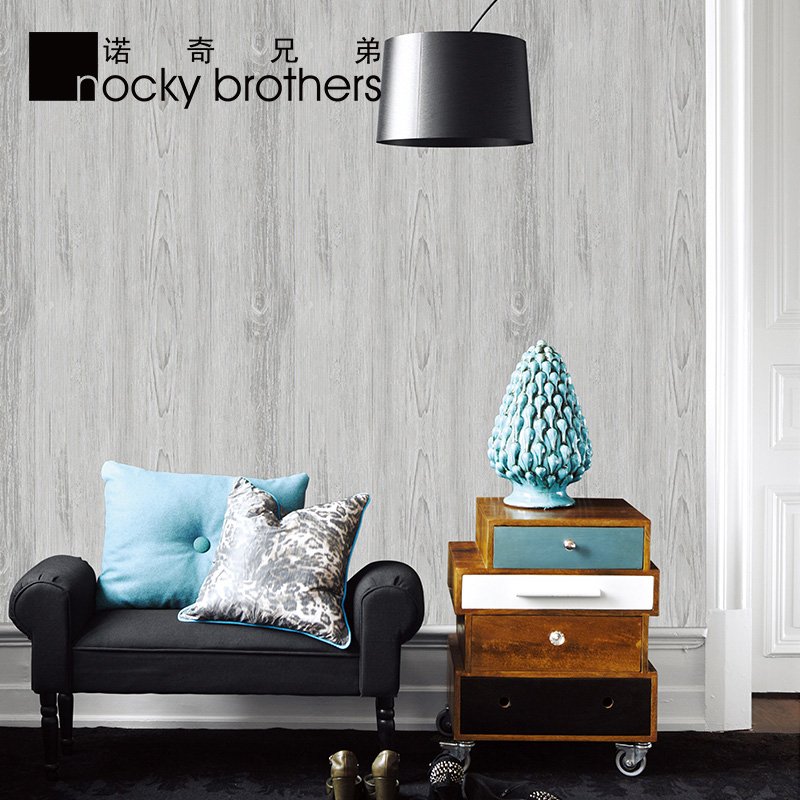 The European vintage wallpaper environmental wood grain wallpaper for Student dormitory TV wall wallpaper