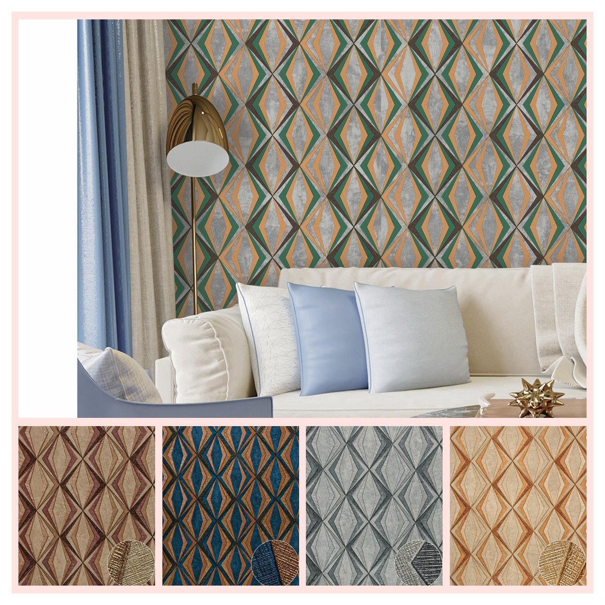 2021 designs vinyl wallpaper 3d wall paper, 3d room decorative wallcovering