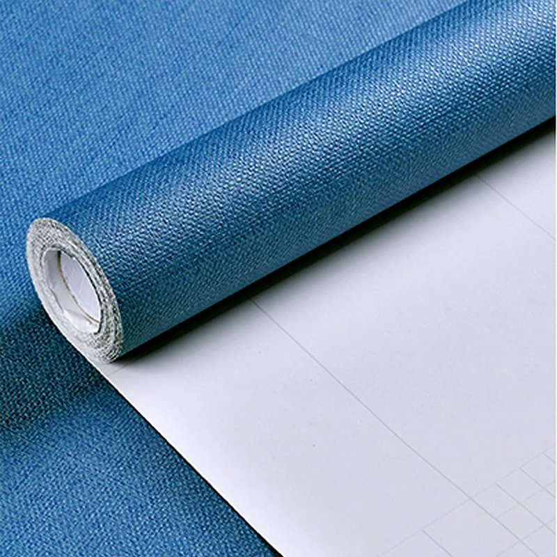 Fabric Wallpaper Textured Contact Paper 23.6in x 118in Peel and Stick Faux Linen Wall Paper Self-Adhesive Vinyl Wallpaper