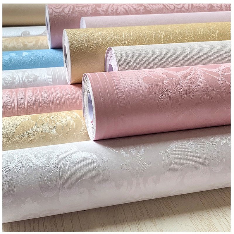 FuDi A003-6 3D Gold Jewelry Flower Decoration Embossed Pvc Wallpaper Wall Paper Murals For Inter