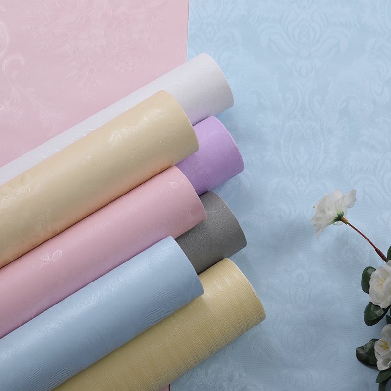 FuDi A003-6 3D Gold Jewelry Flower Decoration Embossed Pvc Wallpaper Wall Paper Murals For Inter