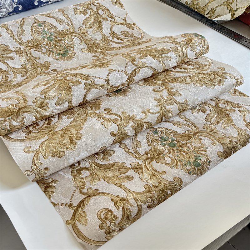 In stock Fashion PVC Luxury Damask Wallpaper 3D Modern Living room Waterproof Vinyl Textured Wall paper Rolls