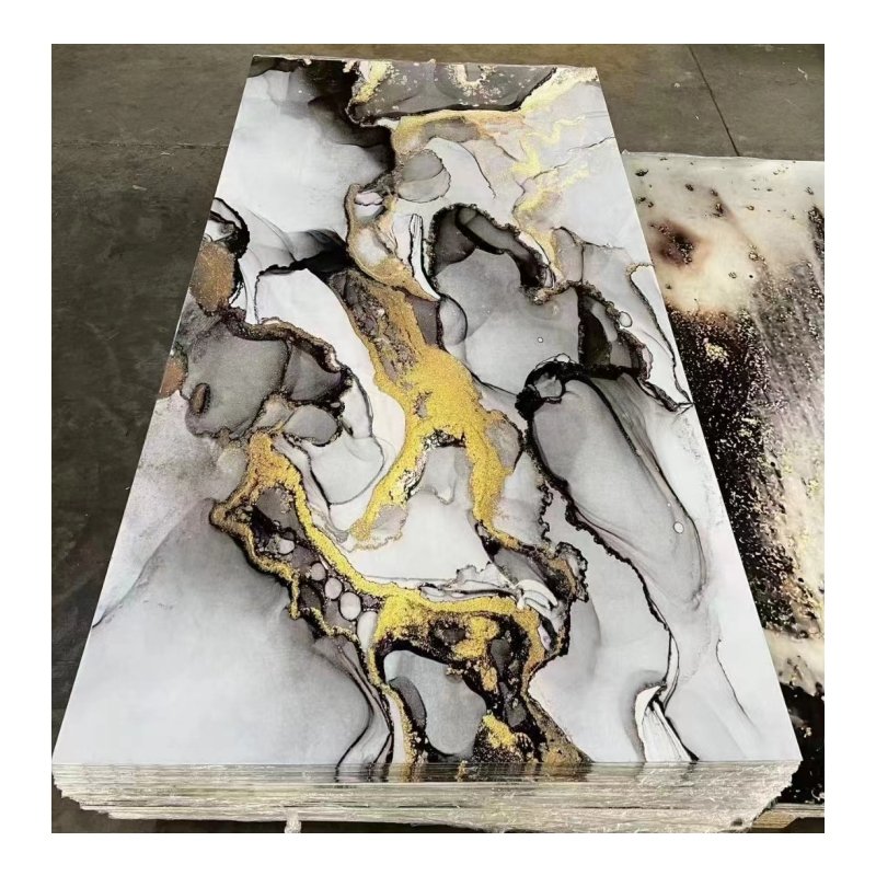 High Quality Decorative Marble Alternative PVC UV Marble Sheet Uv Coating Pvc Marble Sheet Wall Panel
