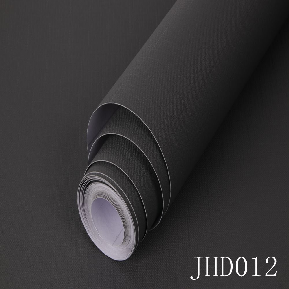 Self-adhesive colourful pvc wallpaper home decoration plain wallpaper wall covering dark black color