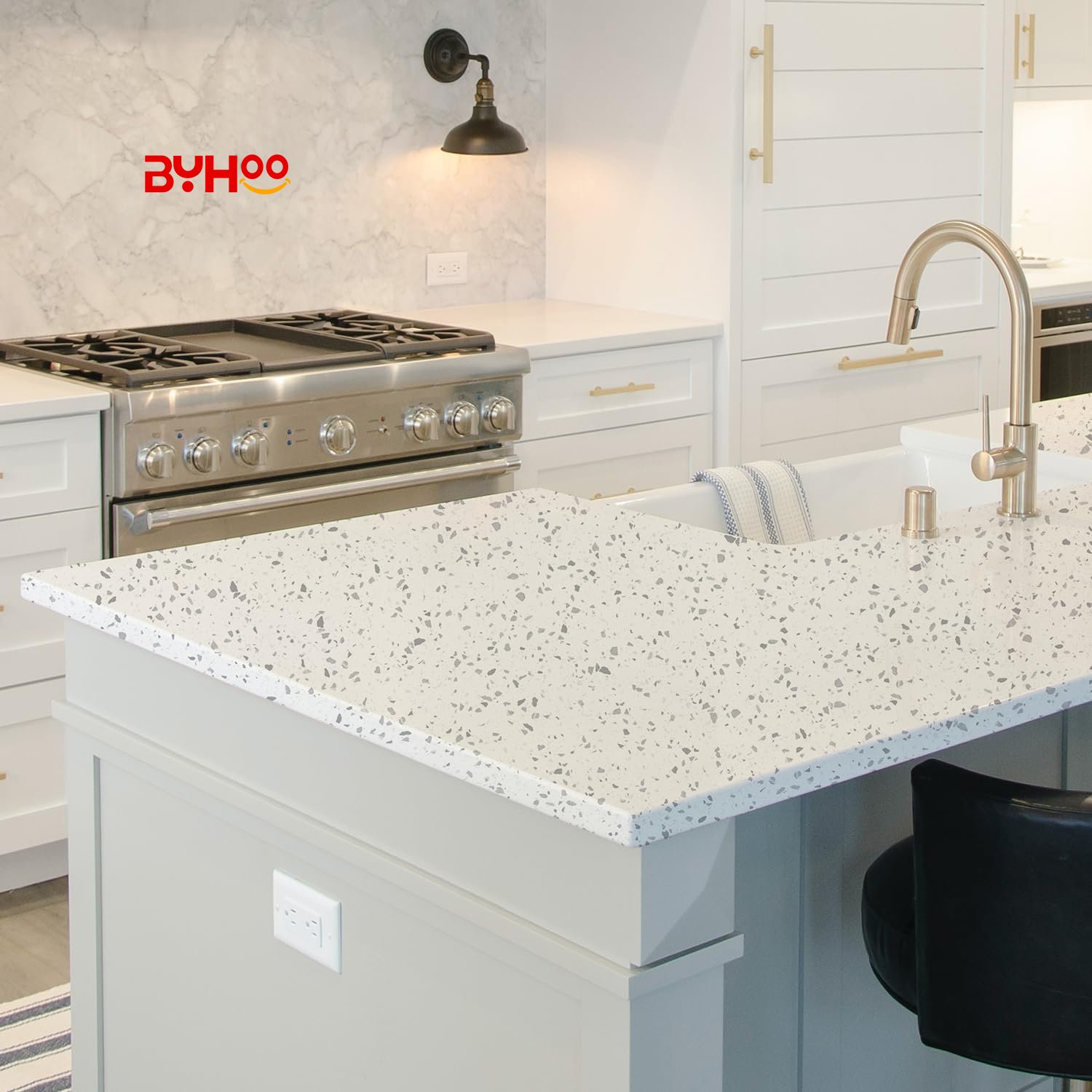 PVC Glossy White Marble Wallpaper for Countertop Peel and Stick Wallpaper Waterproof Self Adhesive Removable