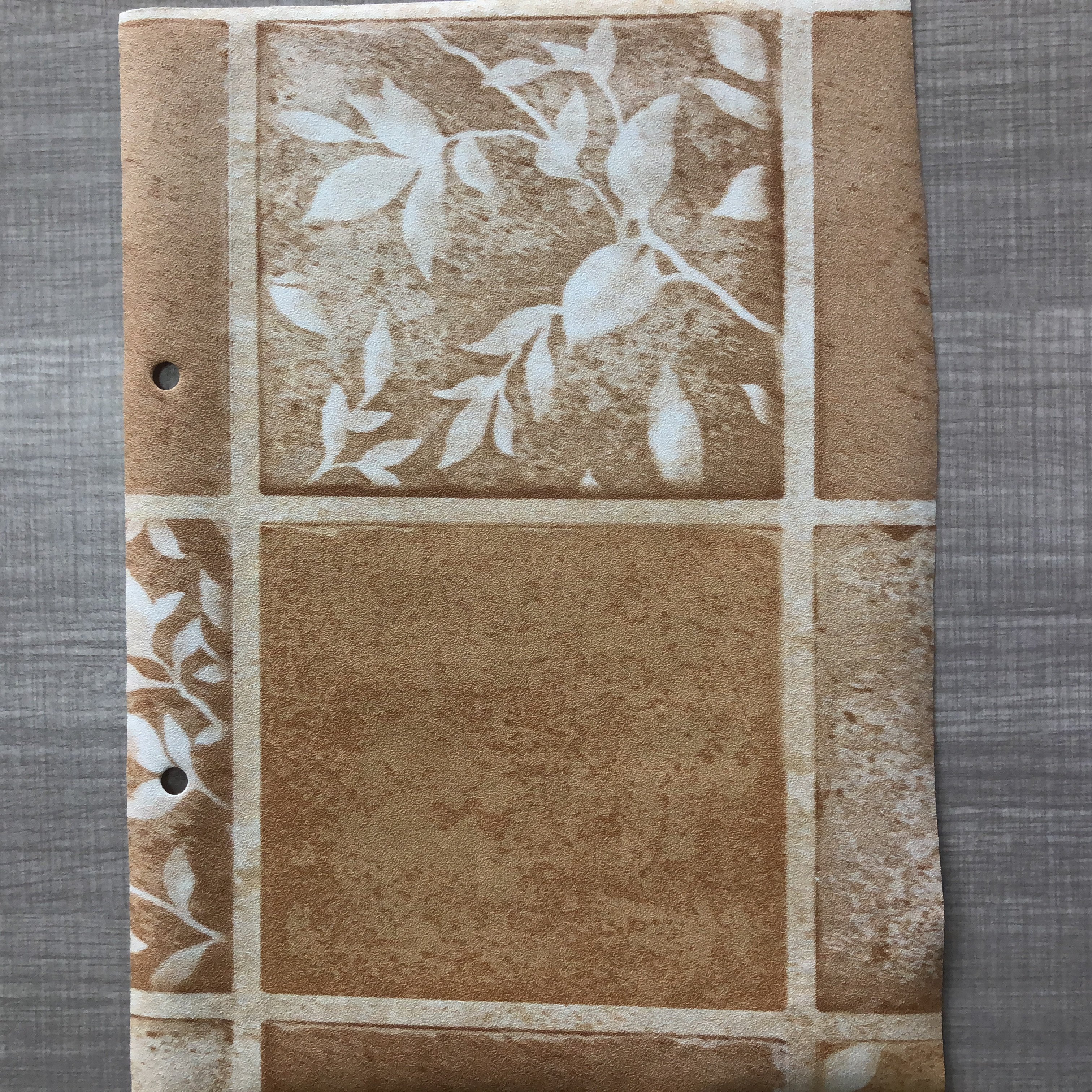 Old Brick Wallpaper Roll, Flat 3D Effect Blocks Stone Look Removable Wall Paper Vintage Home Decoration (Brown)