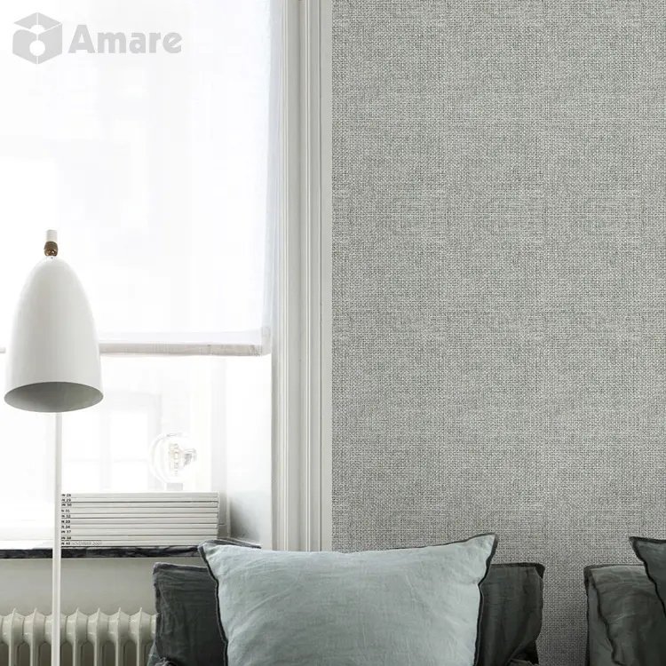 Free Sample Nature Textured Paper Weaving Wallcovering Natural Material Paper Fibre Interior Wall Decoration Wallpaper Roll