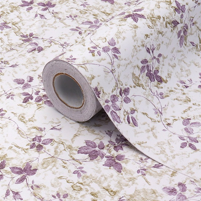 new designs PVC wallpapers Best Quality Purple flower vintage floral 3d Wallpaper flower designs
