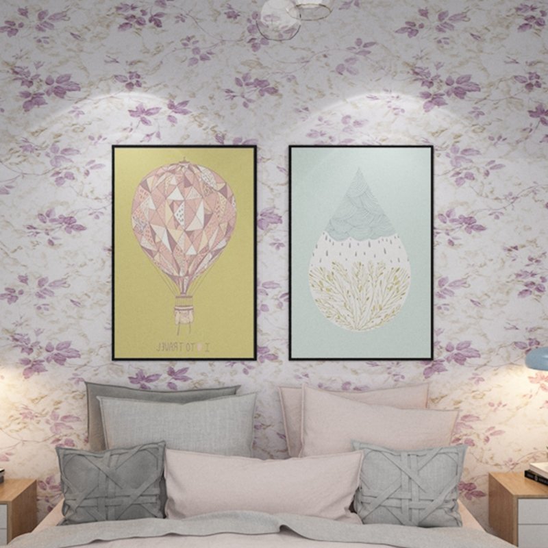 new designs PVC wallpapers Best Quality Purple flower vintage floral 3d Wallpaper flower designs