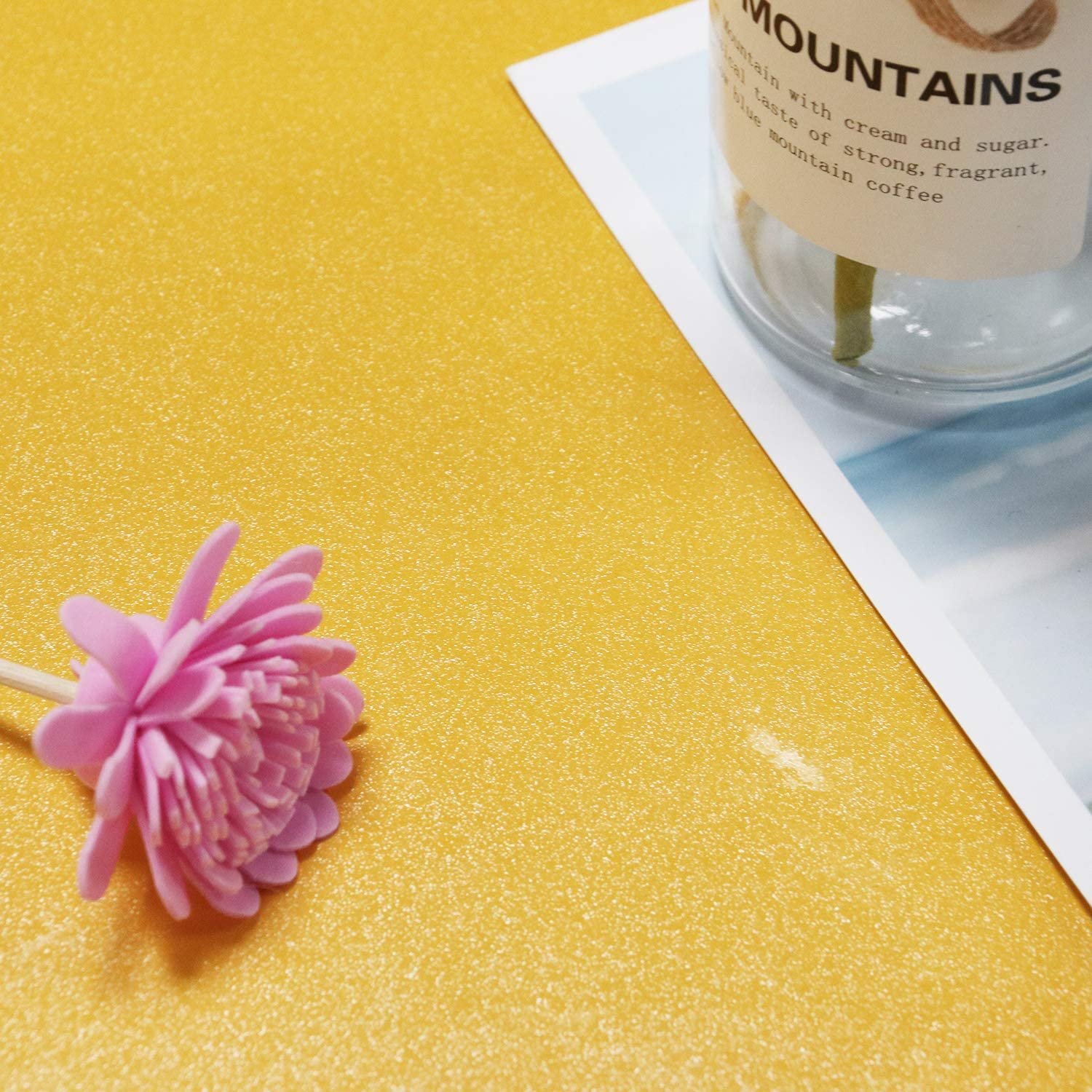 Solid Yellow Self-Adhesive anti oil wallpaper