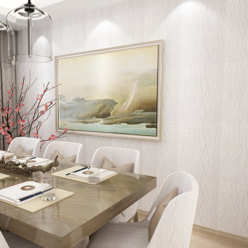 Asian waterproof 3d striped pvc grey white tone wallpaper design line home decor roll texture wallpaper
