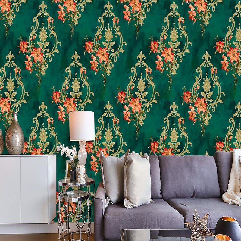 3d wallpaper self adhesive sticker nature flower suede wallpaper for home decoration