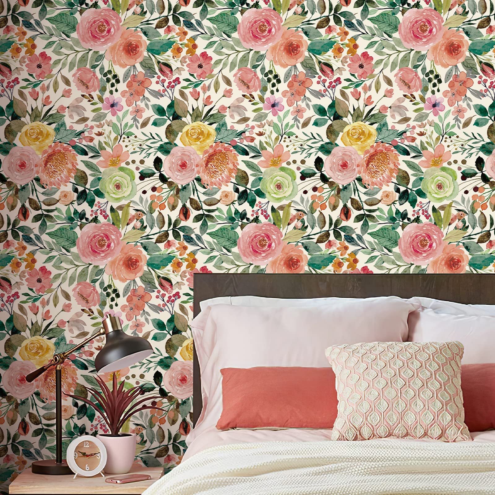 3d wallpaper self adhesive sticker nature flower suede wallpaper for home decoration