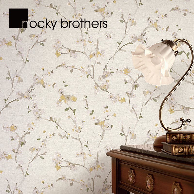 The environmental New Chinese style printed non woven wall paper wholesale for Living room bedroom restaurant TV wall wallpaper