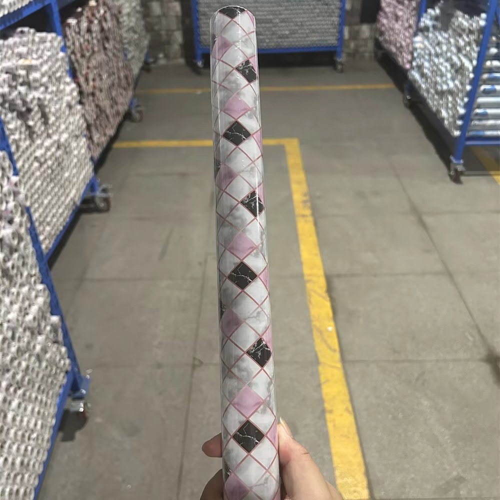 PVC Sticker Vinyl Paper Easy Apply Peel and Stick Self Adhesive Wall Print Wallpaper Border Sticker Rolls