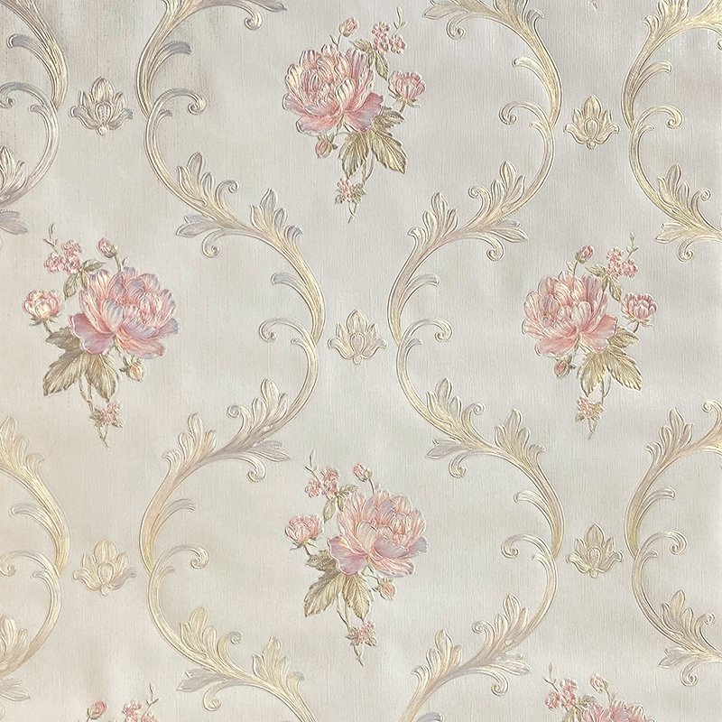 Light blue 3D wallpaper for home decoration bedroom living room hotel sofa background wall flower wallpaper hotel wallpaper