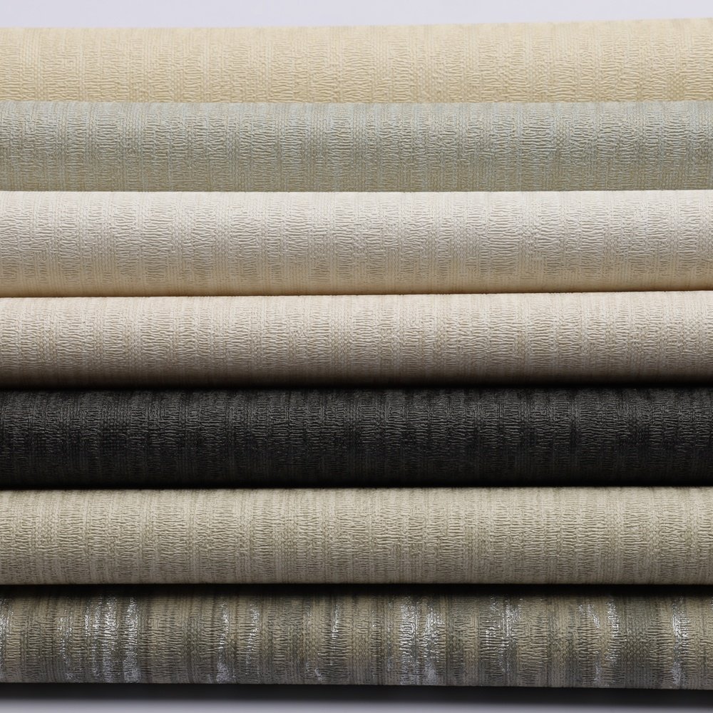 Wholesale Popular modern Texture ECO-friendly material wallpaper fabric backed vinyl wall paper Interior wall decoration