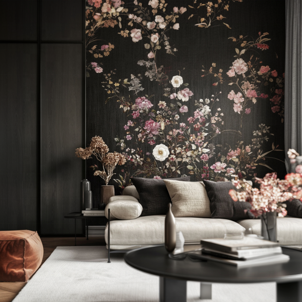 Factory Whole Fabric Wall Paper Flowers Countryside Style Bedroom Wall Decoration 3D Floral Living room Wallpaper
