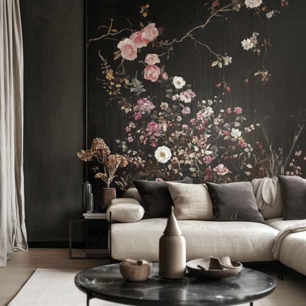 Factory Whole Fabric Wall Paper Flowers Countryside Style Bedroom Wall Decoration 3D Floral Living room Wallpaper