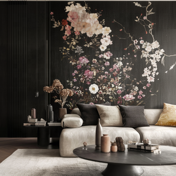 Factory Whole Fabric Wall Paper Flowers Countryside Style Bedroom Wall Decoration 3D Floral Living room Wallpaper