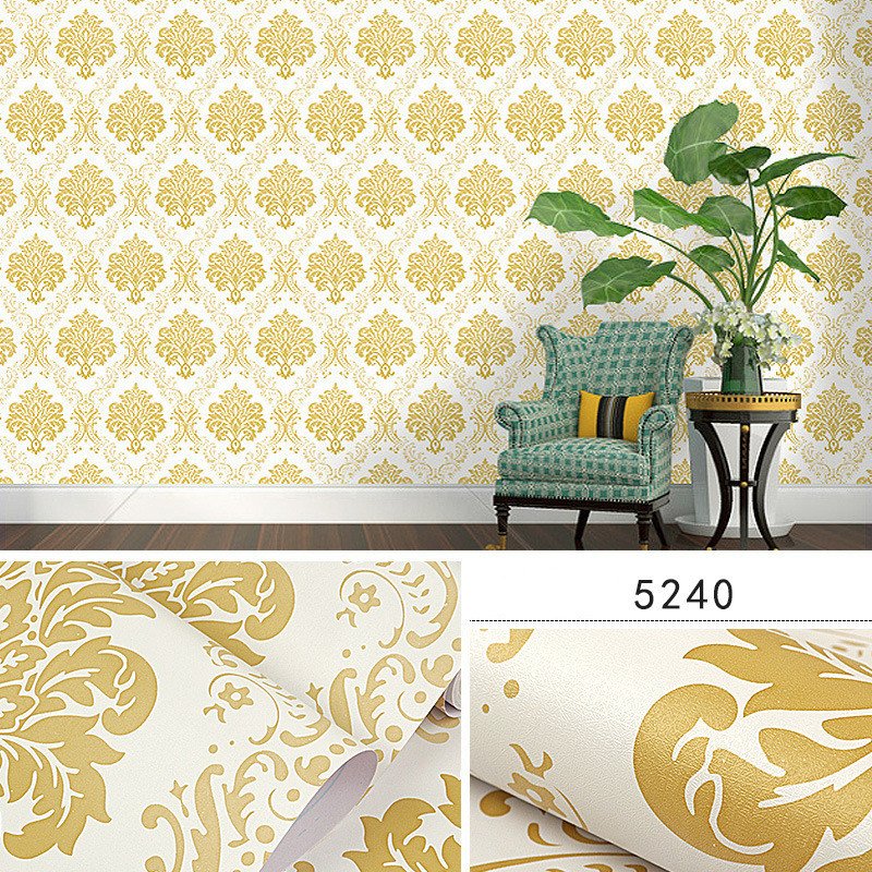 Hot sale hoEuropean style wallpaper self-adhesive PVC thickened waterproof bedroom dormitory background wall renovation sticker