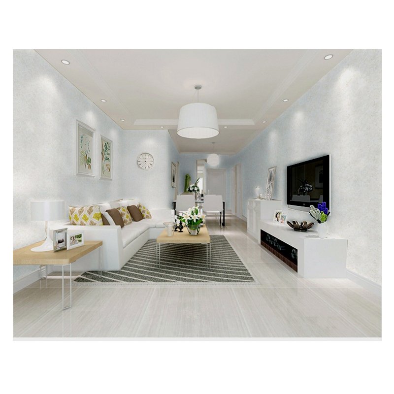 Modern simple crack non-woven wallpaper living room bedroom interior wall decorative wallpaper light yellow wallpaper