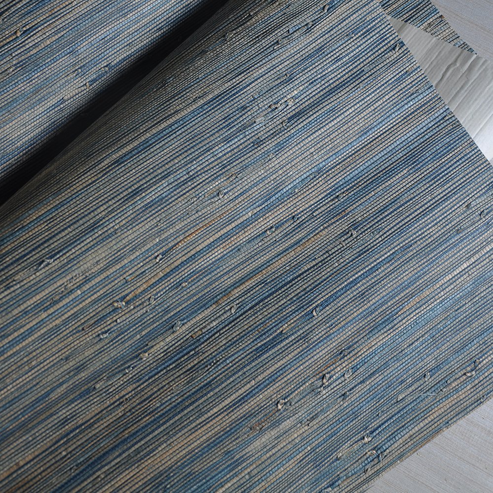 MYWIND New Design Natural Grasscloth Wallpaper Sea Grass Navy Blue Real Reed Wallpaper Roll For Home Walls Wallcoverings