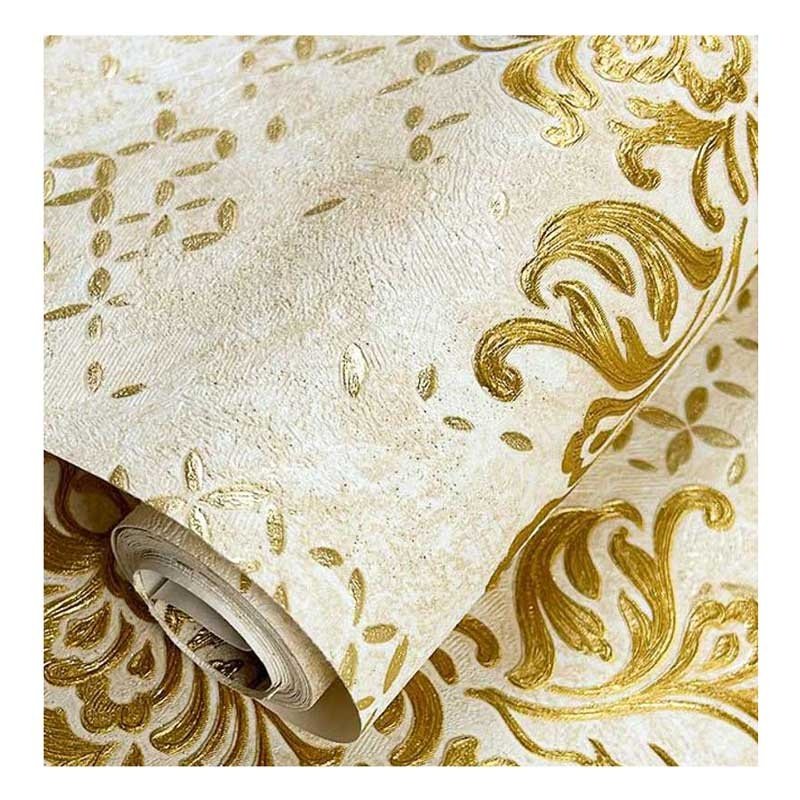 3d European Embossed Damascus Living Room Bedroom TV Background Hotel Restaurant Home Wall Decoration PVC Waterproof Wallpaper
