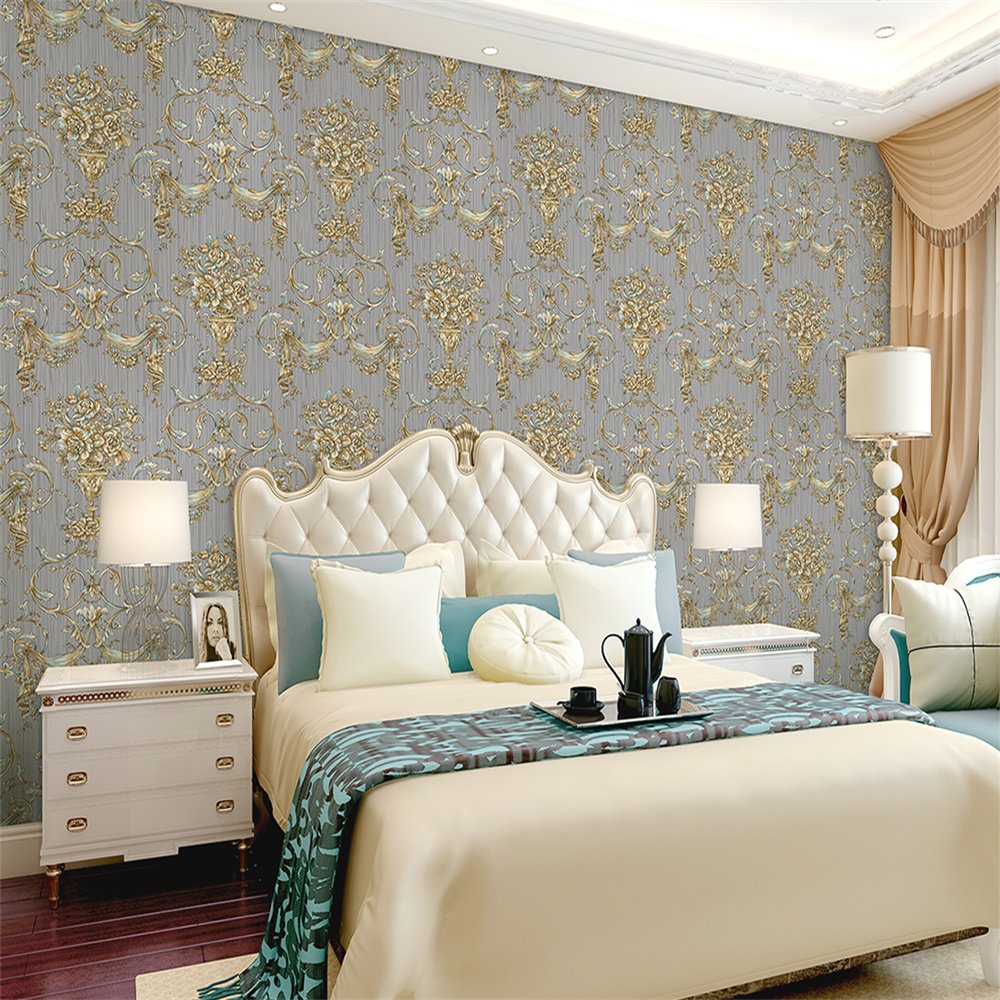 In Stock 2024 New Product PVC Film PE Material Floral Wallpaper For Indoor Wall Decoration