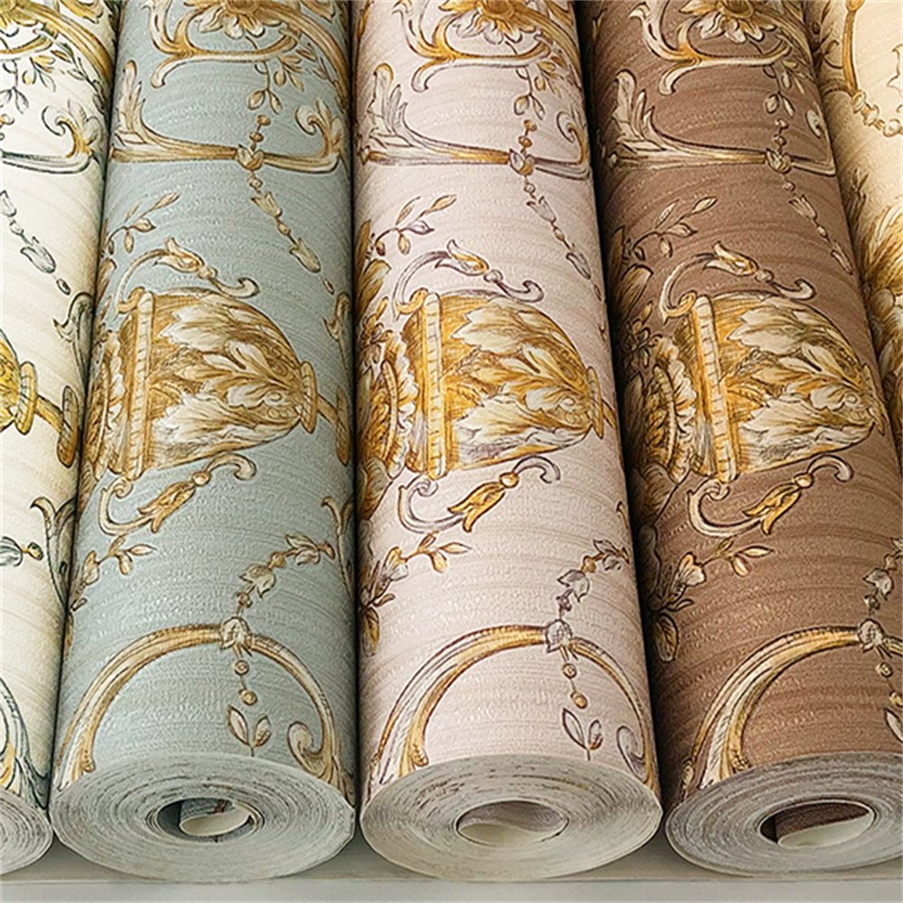 In Stock 2024 New Product PVC Film PE Material Floral Wallpaper For Indoor Wall Decoration
